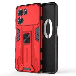 For OPPO K10 5G Supersonic PC + TPU Shock-proof Protective Phone Case with Holder(Red)