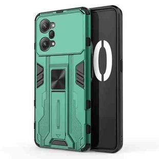 For OPPO K10 Pro Supersonic PC + TPU Shock-proof Protective Phone Case with Holder(Green)