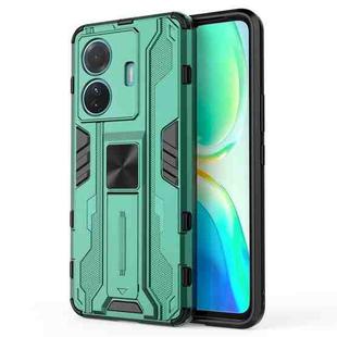 For vivo S15e Supersonic PC + TPU Shock-proof Protective Phone Case with Holder(Green)