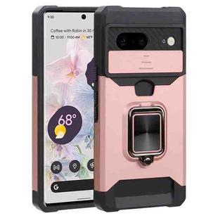 For Google Pixel 7 5G Sliding Camera Cover Design PC + TPU Phone Case(Rose Gold)