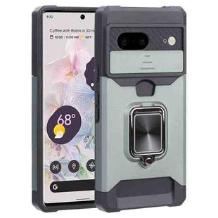 For Google Pixel 7 5G Sliding Camera Cover Design PC + TPU Phone Case(Dark Green)