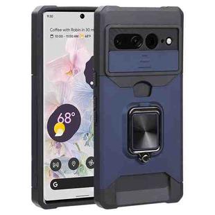 For Google Pixel 7 Pro 5G Sliding Camera Cover Design PC + TPU Phone Case(Blue)