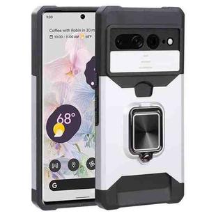 For Google Pixel 7 Pro 5G Sliding Camera Cover Design PC + TPU Phone Case(Silver)