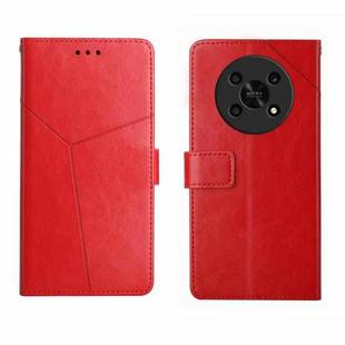 For Honor Magic4 Lite 5G Y Stitching Horizontal Flip Leather Phone Case(Red)