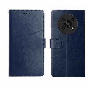 For Honor Magic4 Lite 5G Y Stitching Horizontal Flip Leather Phone Case(Blue)