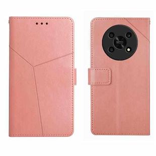 For Honor Magic4 Lite 5G Y Stitching Horizontal Flip Leather Phone Case(Rose Gold)