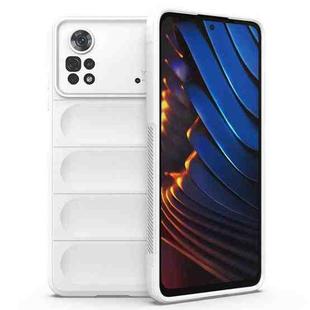 For Xiaomi Poco X4 Pro 5G Magic Shield TPU + Flannel Phone Case(White)
