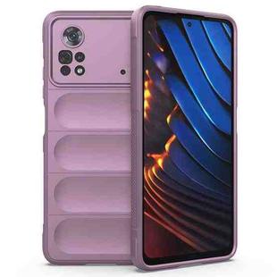 For Xiaomi Poco X4 Pro 5G Magic Shield TPU + Flannel Phone Case(Purple)
