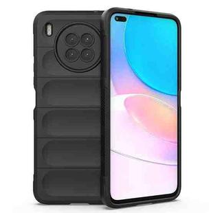 For Huawei Nova 8i Magic Shield TPU + Flannel Phone Case(Black)
