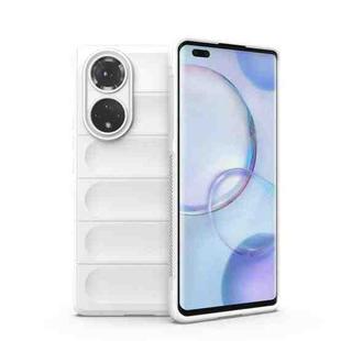 For Huawei Nova 9 Pro/Honor 50 Pro Magic Shield TPU + Flannel Phone Case(White)
