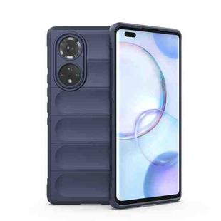 For Huawei Nova 9 Pro/Honor 50 Pro Magic Shield TPU + Flannel Phone Case(Dark Blue)