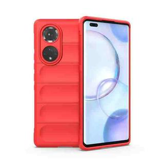 For Huawei Nova 9 Pro/Honor 50 Pro Magic Shield TPU + Flannel Phone Case(Red)