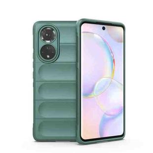 For Huawei Nova 9/Honor 50 Magic Shield TPU + Flannel Phone Case(Dark Green)