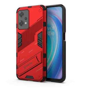 For OnePlus Nord CE 2 Lite 5G/Realme 9 Pro Punk Armor 2 in 1 Shockproof Phone Case with Invisible Holder(Red)