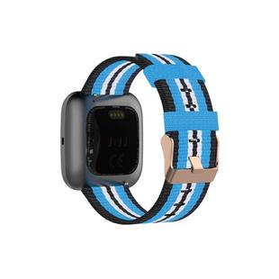 For FITBIT Versa Canvas Watch Band(Black Sky)