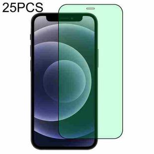 For iPhone 12 mini 25pcs Green Light Eye Protection Tempered Glass Film