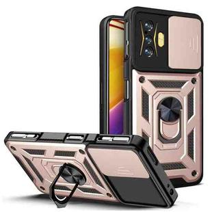 For Xiaomi Poco F4 GT / Redmi K50 Gaming Sliding Camera Cover Design TPU+PC Phone Case(Rose Gold)