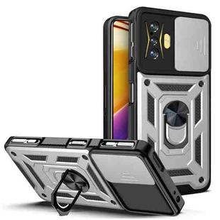 For Xiaomi Poco F4 GT / Redmi K50 Gaming Sliding Camera Cover Design TPU+PC Phone Case(Silver)