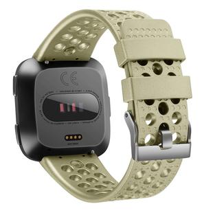For FITBIT Versa Breathable Metal Watch Band(Golden)