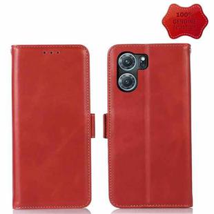 For OPPO K10 5G Crazy Horse Top Layer Cowhide Leather Phone Case(Red)