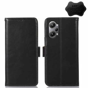 For OPPO K10 Pro 5G Crazy Horse Top Layer Cowhide Leather Phone Case(Black)