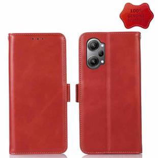 For OPPO K10 Pro 5G Crazy Horse Top Layer Cowhide Leather Phone Case(Red)