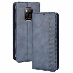 For Ulefone Power Armor 14 / 14 Pro Magnetic Buckle Retro Texture Leather Phone Case(Blue)