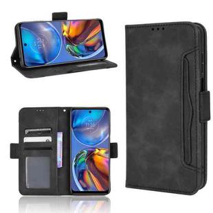 For Motorola Moto E32 4G Skin Feel Calf Texture Card Slots Leather Phone Case(Black)