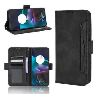 For Motorola Edge 30 Skin Feel Calf Texture Card Slots Leather Phone Case(Black)