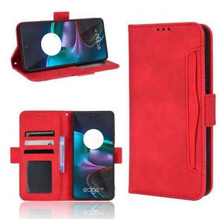 For Motorola Edge 30 Skin Feel Calf Texture Card Slots Leather Phone Case(Red)