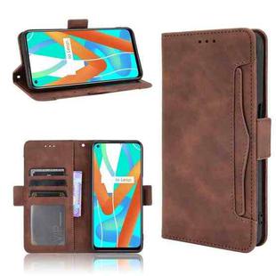 For OPPO Realme 9 5G India / V13 5G / 8 5G Skin Feel Calf Texture Card Slots Leather Phone Case(Brown)