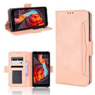 For Ulefone Armor X10 / X10 Pro Skin Feel Calf Texture Card Slots Leather Phone Case(Pink)