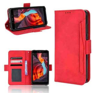 For Ulefone Armor X10 / X10 Pro Skin Feel Calf Texture Card Slots Leather Phone Case(Red)