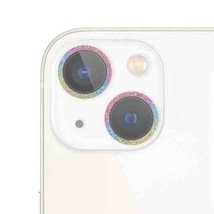 For iPhone 13 Glitter Ring Tempered Glass Camera Lens Film(Colorful)