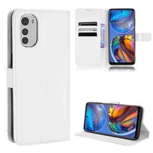 For Motorola Moto E32 4G Diamond Texture Leather Phone Case(White)