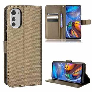 For Motorola Moto E32 4G Diamond Texture Leather Phone Case(Brown)