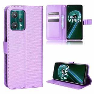 For OPPO Realme 9 5G Global / 9 Pro Diamond Texture Leather Phone Case(Purple)