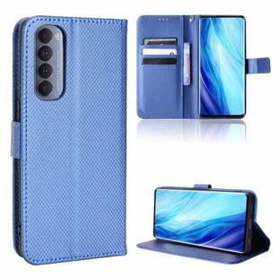 For OPPO Reno4 Pro Global&India&Southeast Asia Diamond Texture Leather Phone Case(Blue)