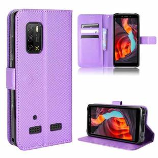 For Ulefone Armor X10 / X10 Pro Diamond Texture Leather Phone Case(Purple)