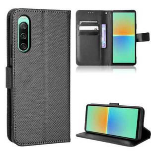 For Sony Xperia 10 IV Diamond Texture Leather Phone Case(Black)
