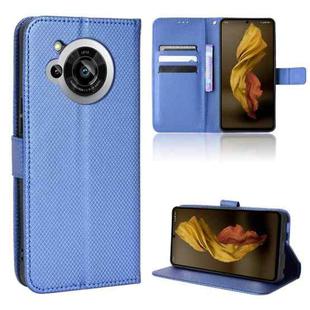 For Sharp Aquos R7 Diamond Texture Leather Phone Case(Blue)