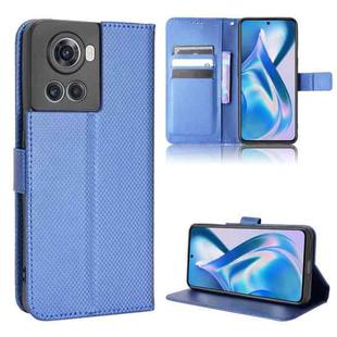 For OnePlus Ace 5G / 10R Diamond Texture Leather Phone Case(Blue)