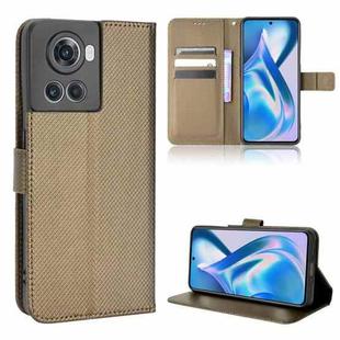 For OnePlus Ace 5G / 10R Diamond Texture Leather Phone Case(Brown)