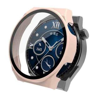 For Huawei Watch GT 3 Pro 46mm PC + Tempered Glass Watch Case(Pink)