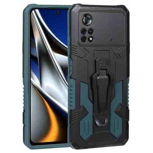 For Xiaomi Poco X4 Pro 5G Armor Warrior PC + TPU Phone Case(Green)