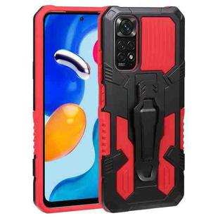 For Xiaomi Redmi Note 11S Armor Warrior PC + TPU Phone Case(Red)