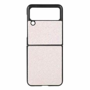 For Samsung Galaxy Z Flip3 5G Glitter PU Leather Phone Case(White)