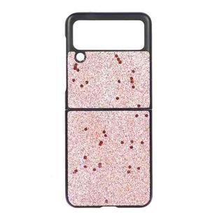 For Samsung Galaxy Z Flip3 5G Glitter PU Leather Phone Case(Pink)
