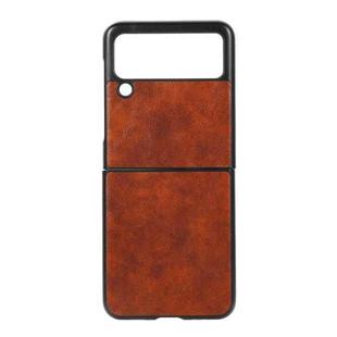 For Samsung Galaxy Z Flip3 5G PU Leather Phone Case(Brown)