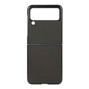 For Samsung Galaxy Z Flip3 5G Carbon Fiber Texture PU Leather Phone Case(Black)
